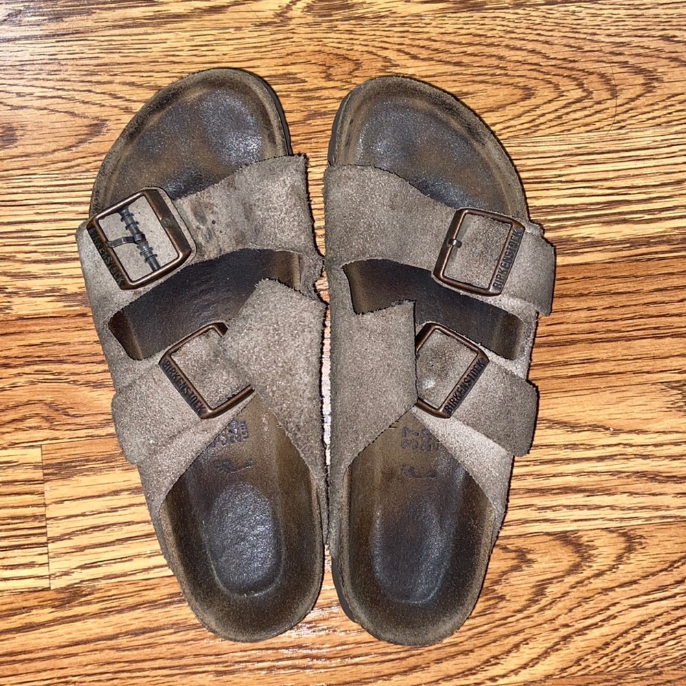 suede tan birkenstocks